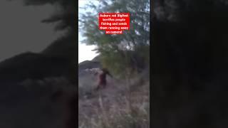 Auburn Red Bigfoot Terrifies People Fishing and Sends Them Running Away on Camera