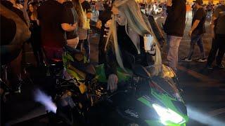 OLHA O QUE ELA FEZ NA ZX6R DELA  ENCONTRO DE MOTOS EM TOLEDO