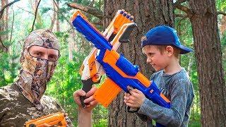 Даник и NERF против ТАЙНОГО СТРЕЛКА в маске Развлекательное видео