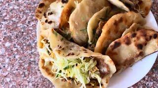 Pita with meat and vegetables. Пита с мясом и овощами