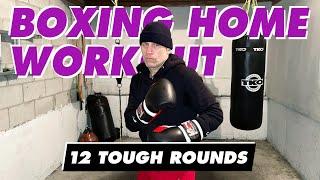 12 Tough Heavy Bag Rounds combos are listed at beginning of round and are in description below