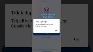 Terjadi Kesalahan Tak Terduga Login Instagram #shorts #shortvideo #share #instagram