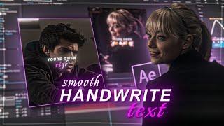 Handwriting text tutorial on after effects