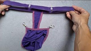 Purple Thong with Buckles