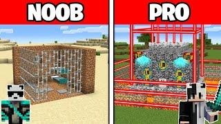 NOOB vs PRO  SECURITY PRISON BUILD CHALLENGE in Minecraft