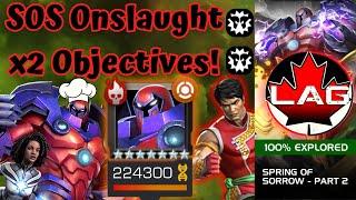 THE BEST COUNTER vs SOS Onslaught Boss Double Objective Coverage & Simple Solo Photon? - MCOC