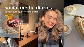 social media diaries  a selfcare evening routine and reformer pilates