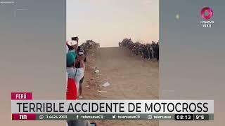 Terrible accidente de motocross en Perú una muerta y siete heridos