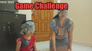 Paper game challenge  Blind game  Mom & Daughter. AruAdarsh Vlog  Fun Game  Enjoy