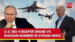 U.S. Reaper Drone Flies Dangerously Close To Russian Su-34. Watch What Happened Next