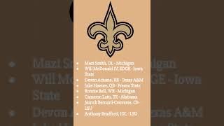 New Orleans Saints 7 Round Mock