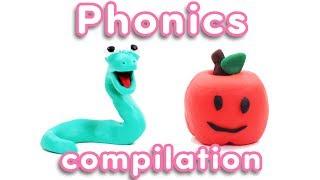 Phonics Vowel COMPILATION  Learn The Alphabet  Vowel Sounds  Pocket Preschool