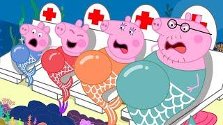 What Happened...Peppas Family a Mermaid?  Peppa Pig Funny Animation