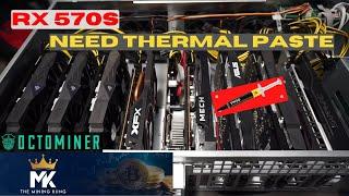 Octominer X8 Ultra RX 570S 8gb new thermal paste