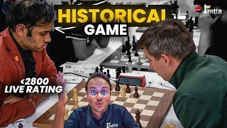 Final moments of Arjun Erigaisi reaching 2800 Elo  Arjun vs Andreikin  European Club Cup 2024