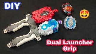 Dual Launcher Grip Homemade  Beyblade Burst  Beyblade Battle