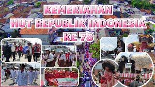 MERDEKA Keseruan Pawai Karnaval HUT KE-78 RI di Kecamatan Sukaresmi Cianjur