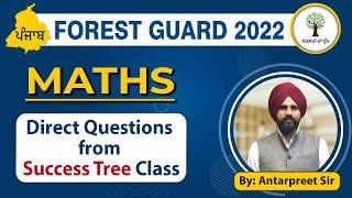 Forest Guard Exam 2022  Maths Answer Key  Success Tree Punjab  By Antarpreet Sir