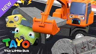 Mega & Hank Save the City  Strong Heavy Vehicle Rangers  Tayo Heavy Vehicles  Song for Kids