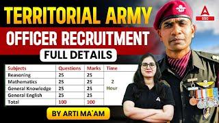 Territorial Army Officer Recruitment 2023  Full Details