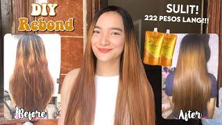 DIY REBONDING MY HAIR AT HOME USING BREMOD FOR ONLY 222 PESOS TIPID  DENAYS ANN