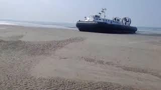 Hovercraft of Indian Coast Guard near Sir Creek Area of Gujarat.