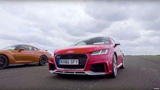 Drag Race Audi TT RS Vs Nissan GTR  Top Gear