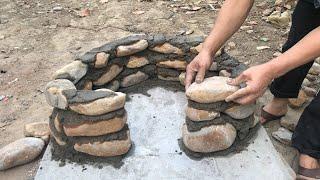 How to Build Firewood Stoves From Stone And Cement  DIY Smart Kitchen At Home