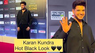 Karan Kundra arrive in black look at Pinkvilla Awards #karankundra