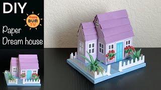 DIY DREAM HOUSE I HOW TO MAKE A MINI HOUSE WITH PAPER I DIY DESKTOP DECOR IDEA