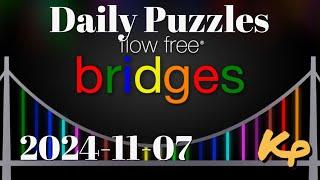 Flow Free Bridges - Daily Puzzles - 2024-11-07 - November 7th 2024