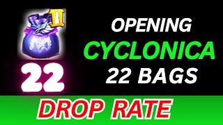 OPENING CYCLONICA 22 BAGS  DROP RATE  CASTLE CLASH