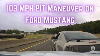 Fleeing Ford Mustang is greeted by the Arkansas State Police PIT  TVI Maneuver at 103 MPH #pursuit