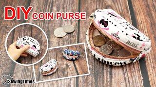 DIY CUTE COIN PURSE  Sewing Gift Ideas  Round zipper pouch sewing Pattern & Tutorial sewingtimes