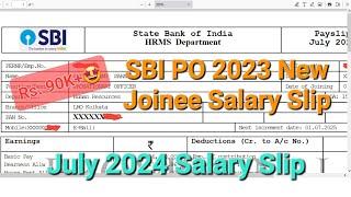 SBI PO 2023 New Joinee Salary ️ July 2024 Salary Slip️