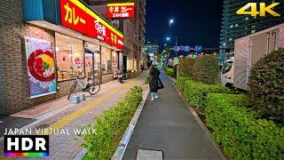 Tokyo Koto-ku Evening Walk Japan • 4K HDR