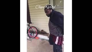 Tv cracks crackhead back when he tries to lift it