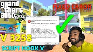 GTA 5 FIXED SCRIPT HOOK V CRITICAL ERROR AFTER UPDATE 3258  SCRIPTS HOOK V ERROR HINDI URDU