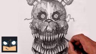 How To Draw Nightmare Freddy  Five Nights at Freddys