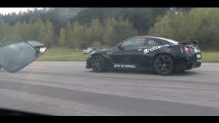 AMS Alpha 12+ Nissan GTR racefuel vs Lamborghini Gallardo Titan Twin Turbo
