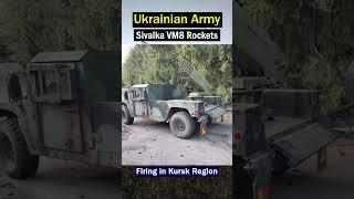 Ukrainian Army Fires Sivalka VM8 DIY Rocket System in the Kursk region