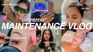 *extreme* BEAUTY MAINTENANCE ROUTINE botox filler nails haircut lashes self care vlog