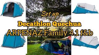 Tent Set up step by step  Quechua Arpenaz Family 4.1  - fresh & black family camping