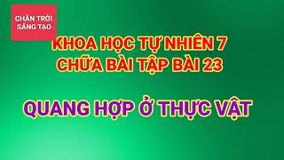 KHTN 7. CHỮA BÀI TẬP BÀI 23. QUANG HỢP Ở THỰC VẬT