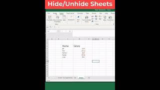 Hide  Unhide excel sheets samehulhaq