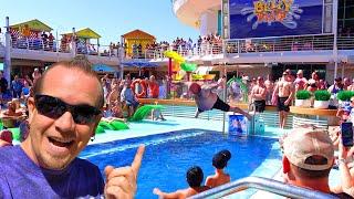 Extreme Belly Flop Competition on the Cruise Ship