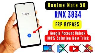 Realme Note 50 RMX3834 FRP Bypass Android 13 - No Setup Smart Lock - Without PC - Google ID Bypass