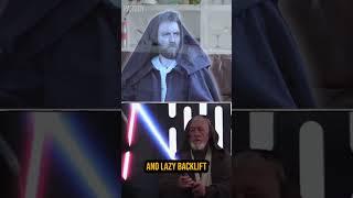 Qui Gon reacts to Obi Wan’s death