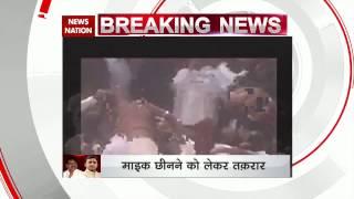 Shivpal Yadav angrily snatches mic from Akhilesh Yadav calls UP CM a liar