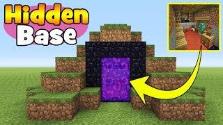 Minecraft Tutorial How To Make A Hidden Base Inside a Nether Portal Hidden Base